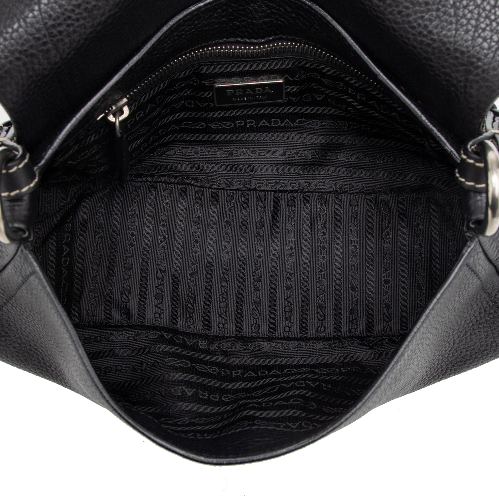 Prada Vitello Daino Flap Shoulder Bag