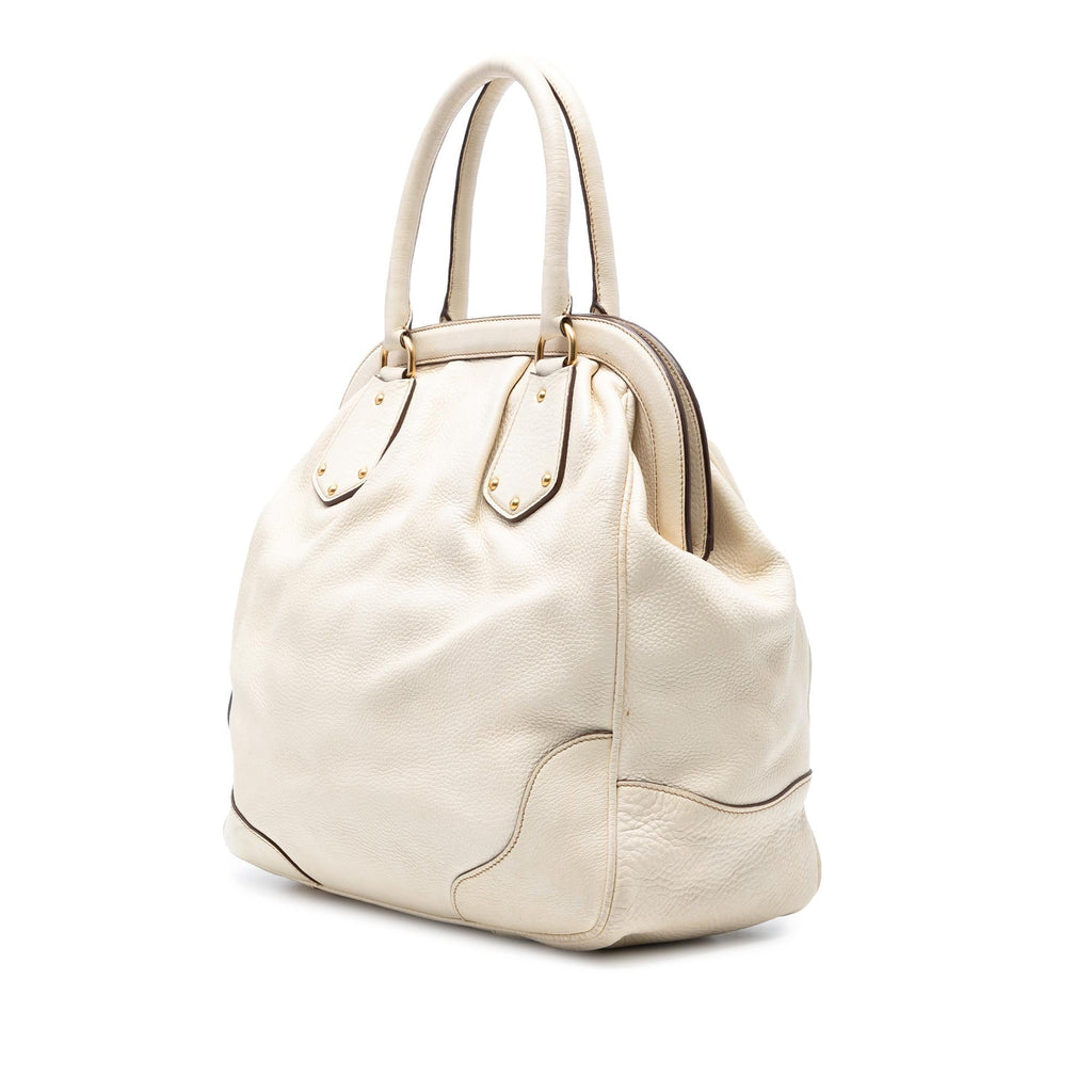 Prada Vitello Daino Frame Tote