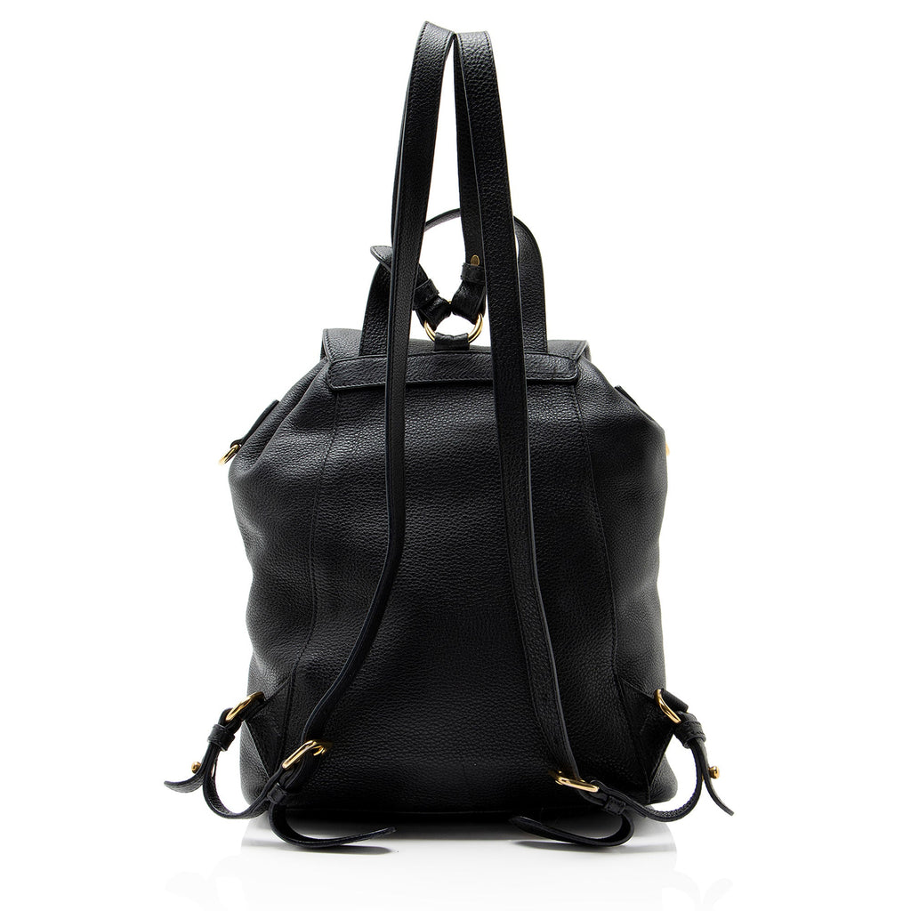 Prada Vitello Daino Drawstring Flap Backpack