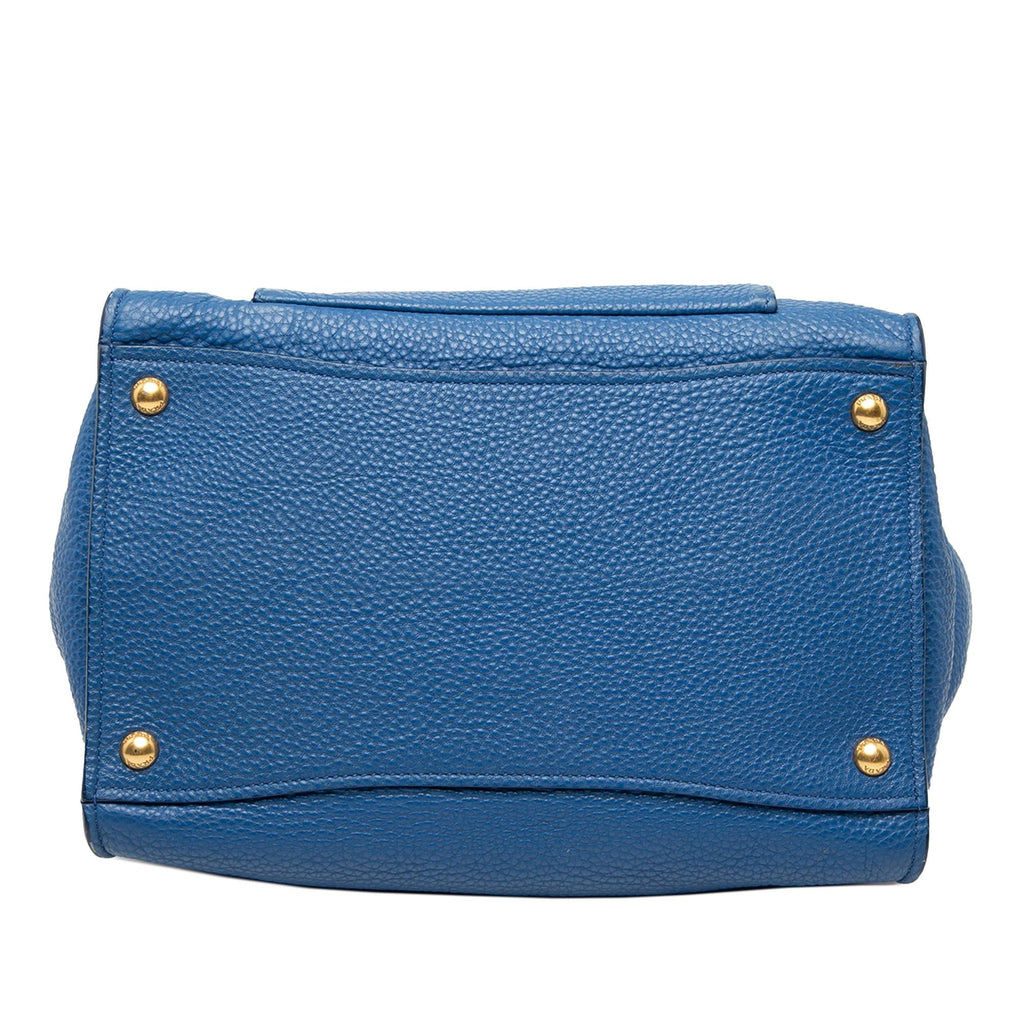 Prada Vitello Daino Front Pocket Open Convertible Tote