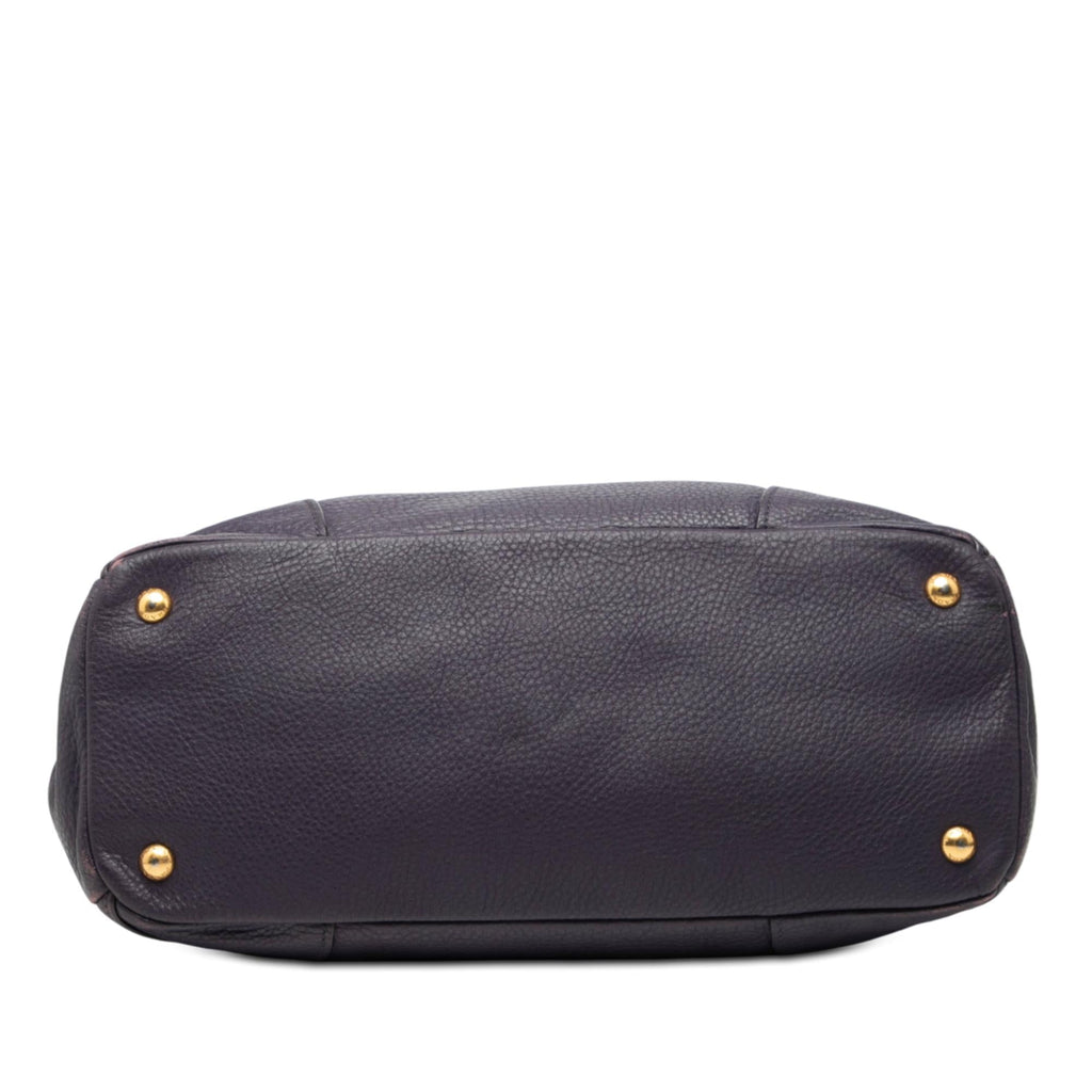Prada Vitello Daino Front Zip Hobo