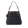 Prada Vitello Daino Front Zip Hobo