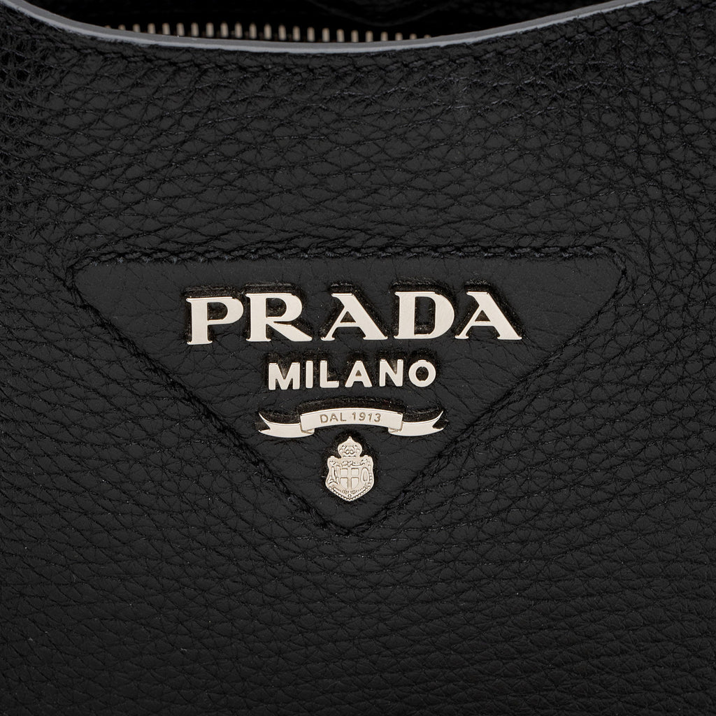 Prada Vitello Daino Logo Medium Soft Messenger
