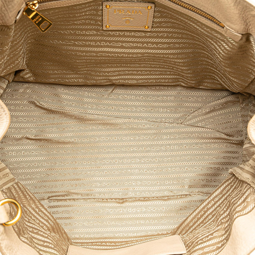 Prada Vitello Daino Open Convertible Tote