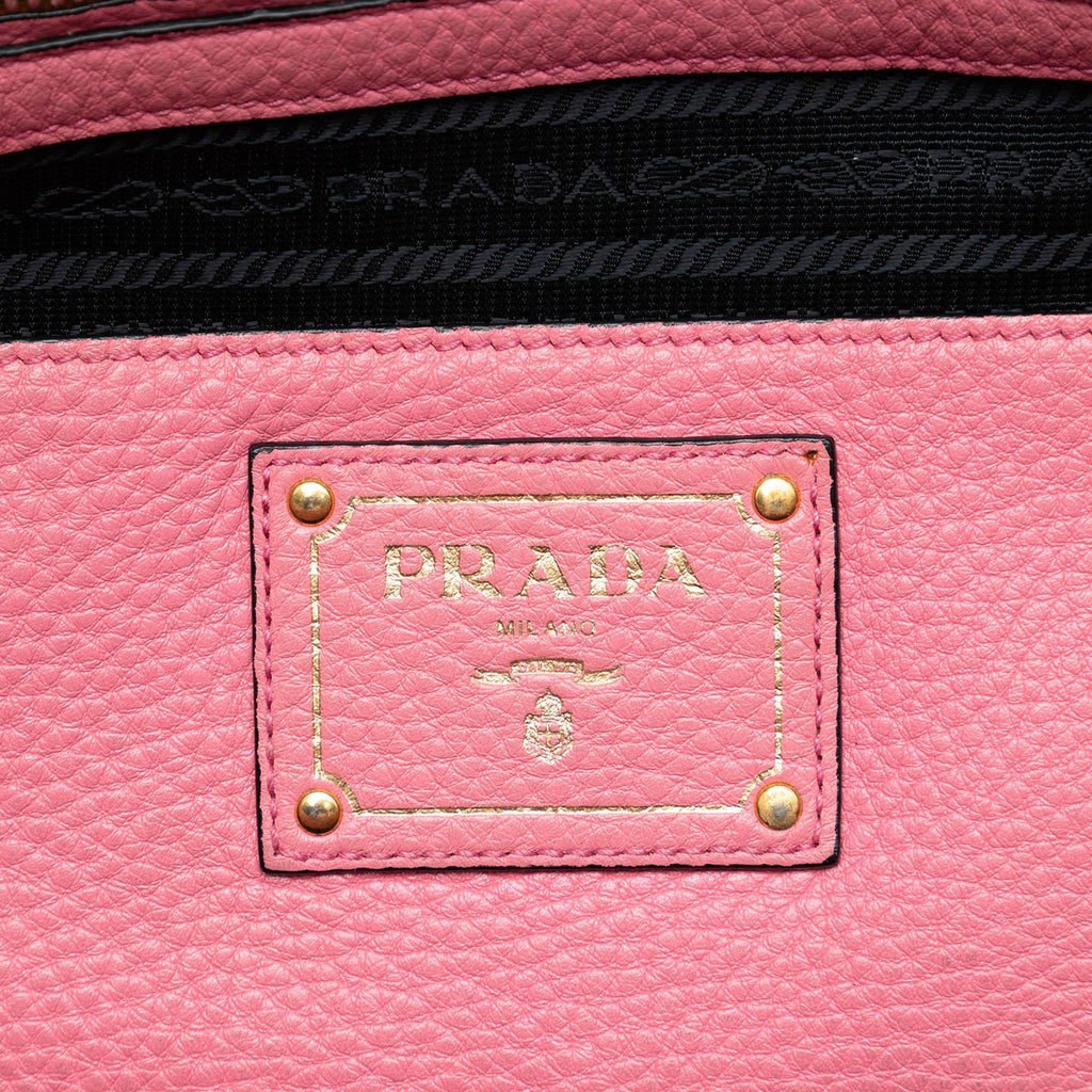 Prada Vitello Daino Open Convertible Tote