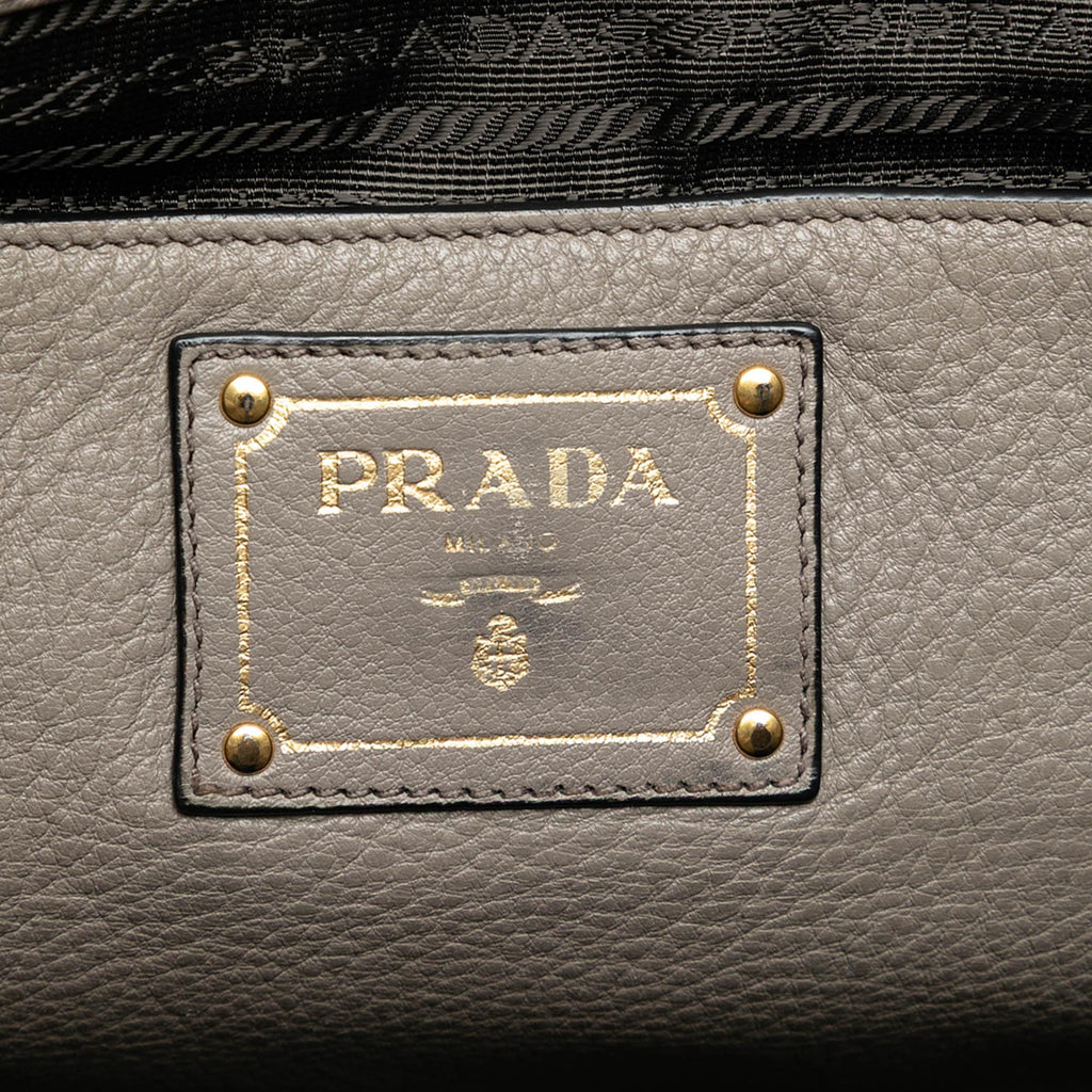 Prada Vitello Daino Open Convertible Tote