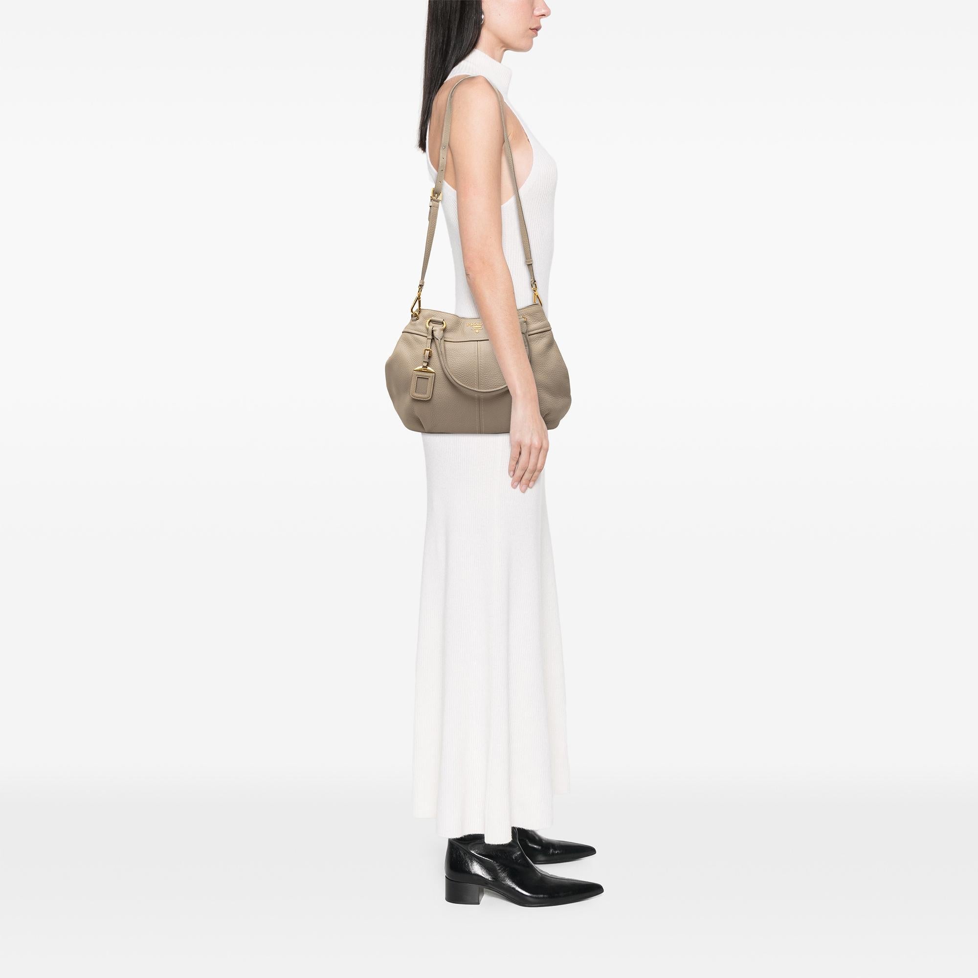 Prada Vitello Daino Open Convertible Tote