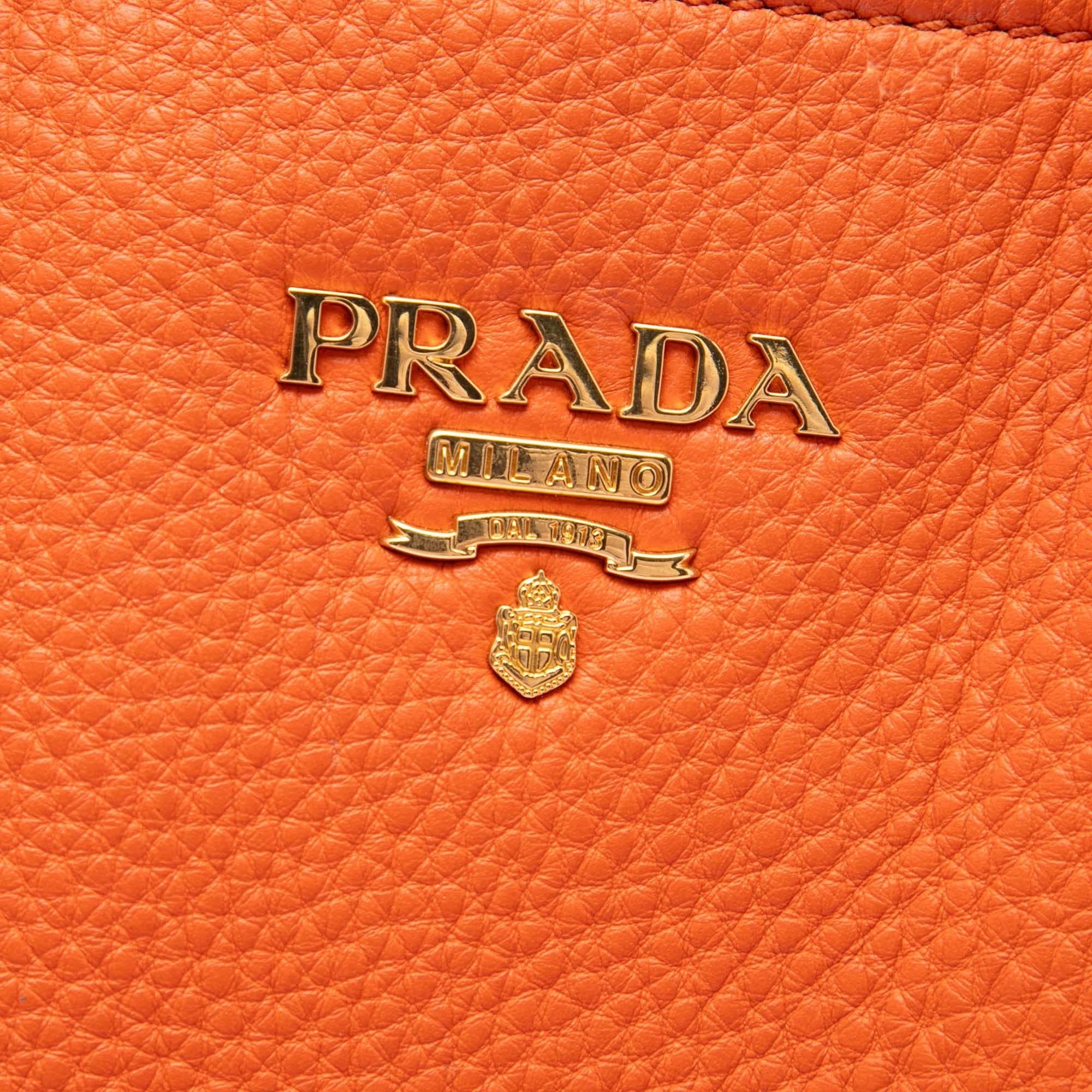 Prada Vitello Daino Open Convertible Tote