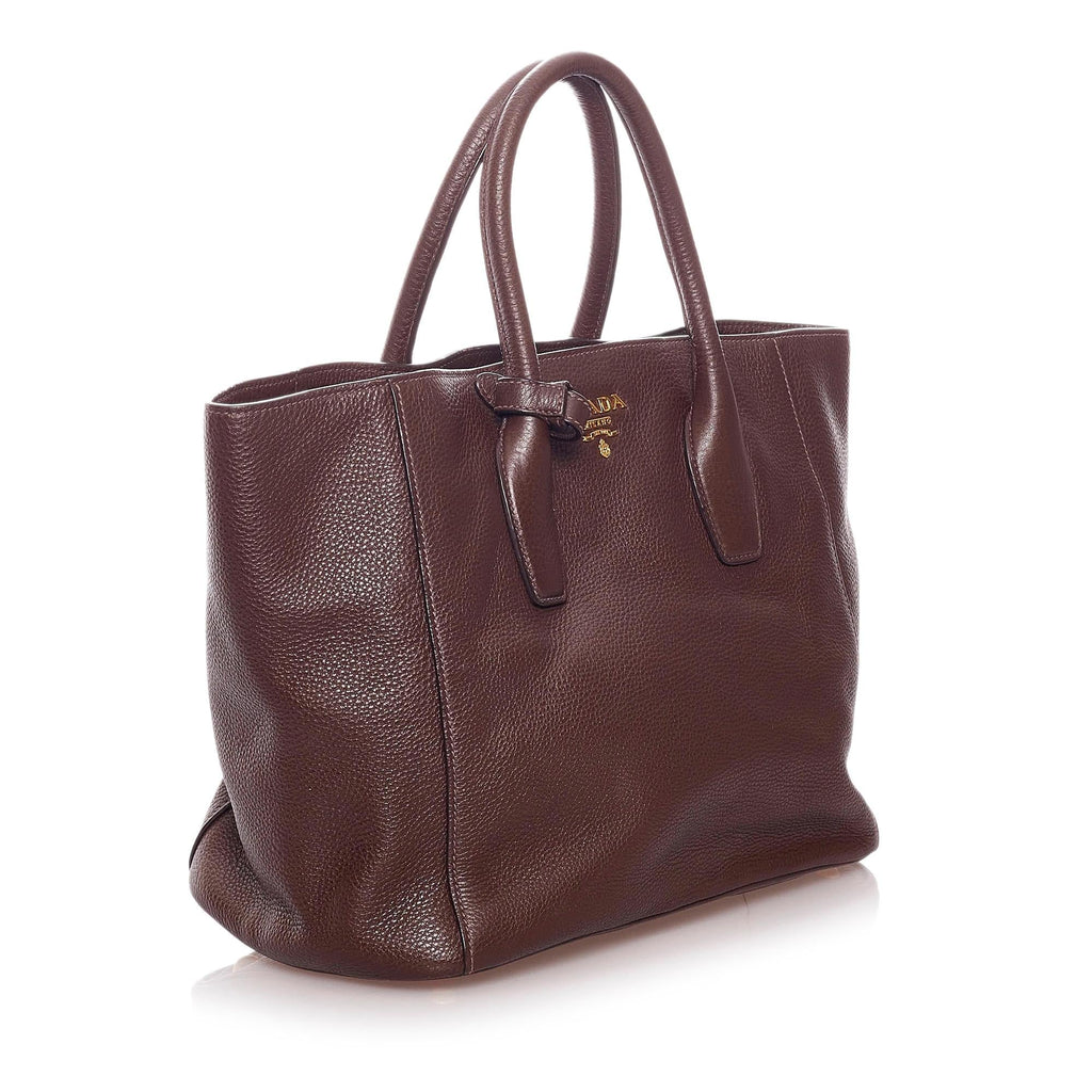 Prada Vitello Daino Shopper Tote Bag (SHG-29190)