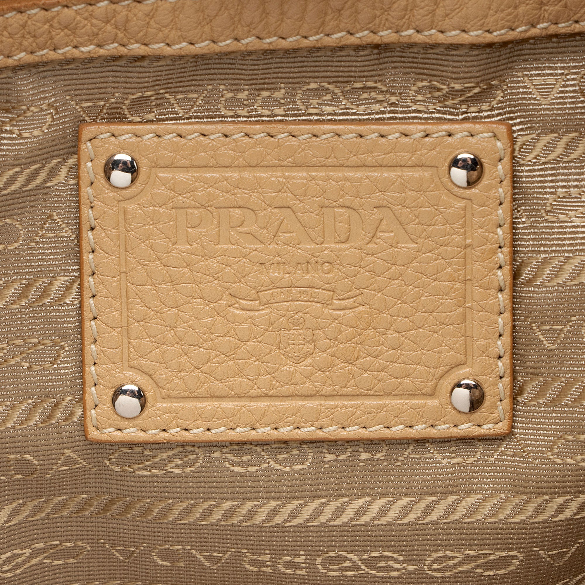 Prada Vitello Daino Side Pocket Hobo