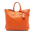 Prada Vitello Daino Side Zip Convertible Tote
