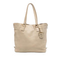Prada Vitello Daino Side Zip Shopper Tote