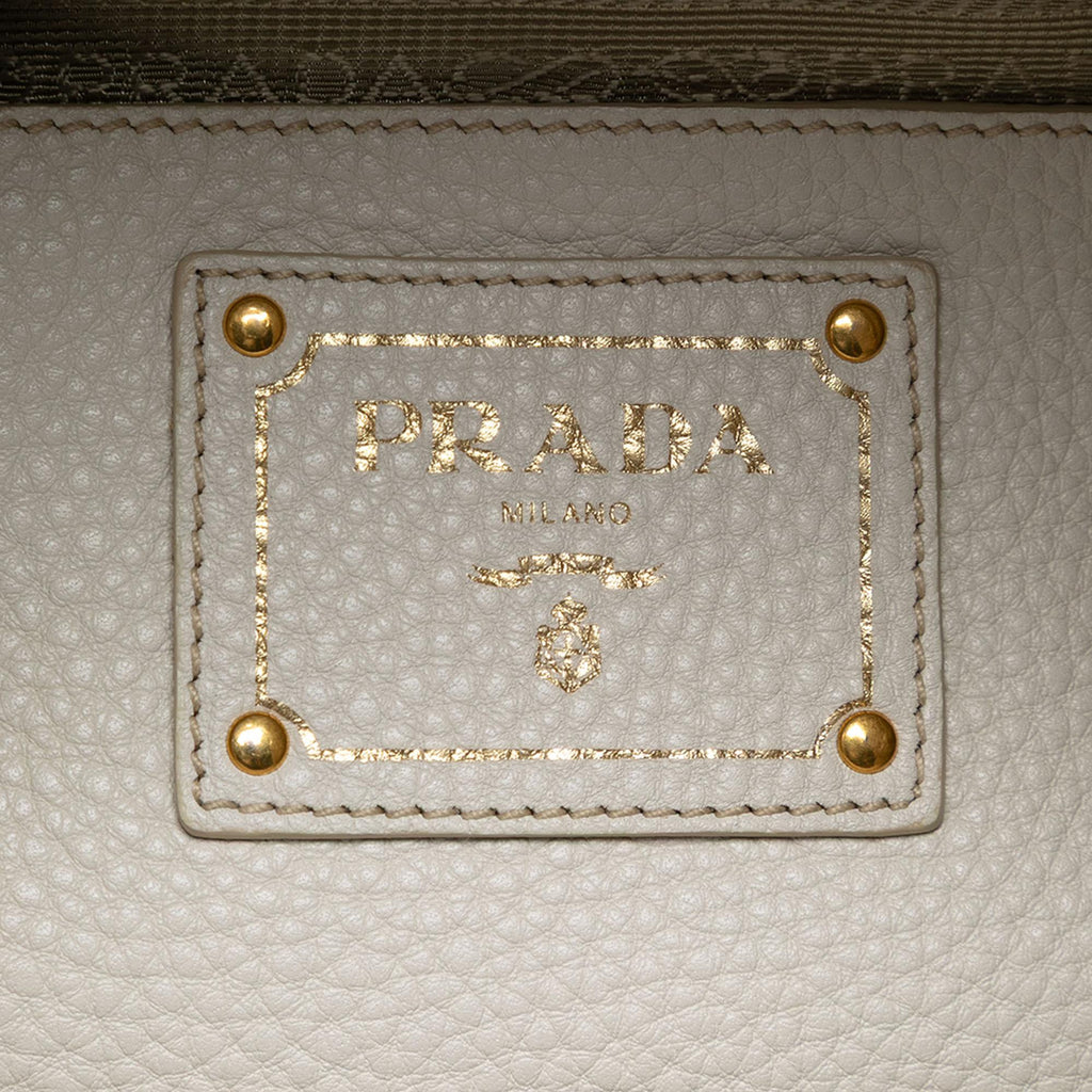Prada Vitello Daino Side Zip Tote