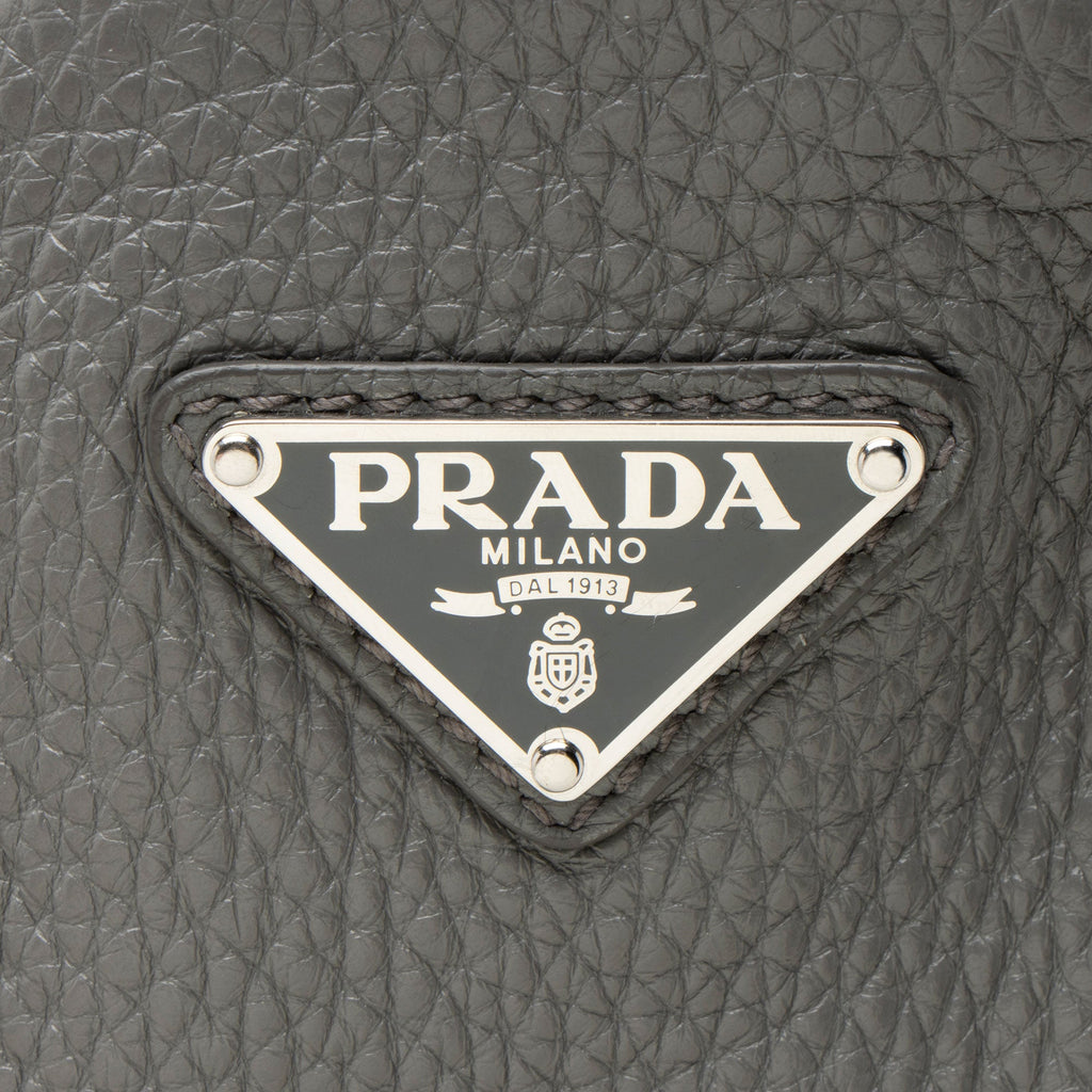Prada Vitello Daino Triangle Logo Large Crossbody