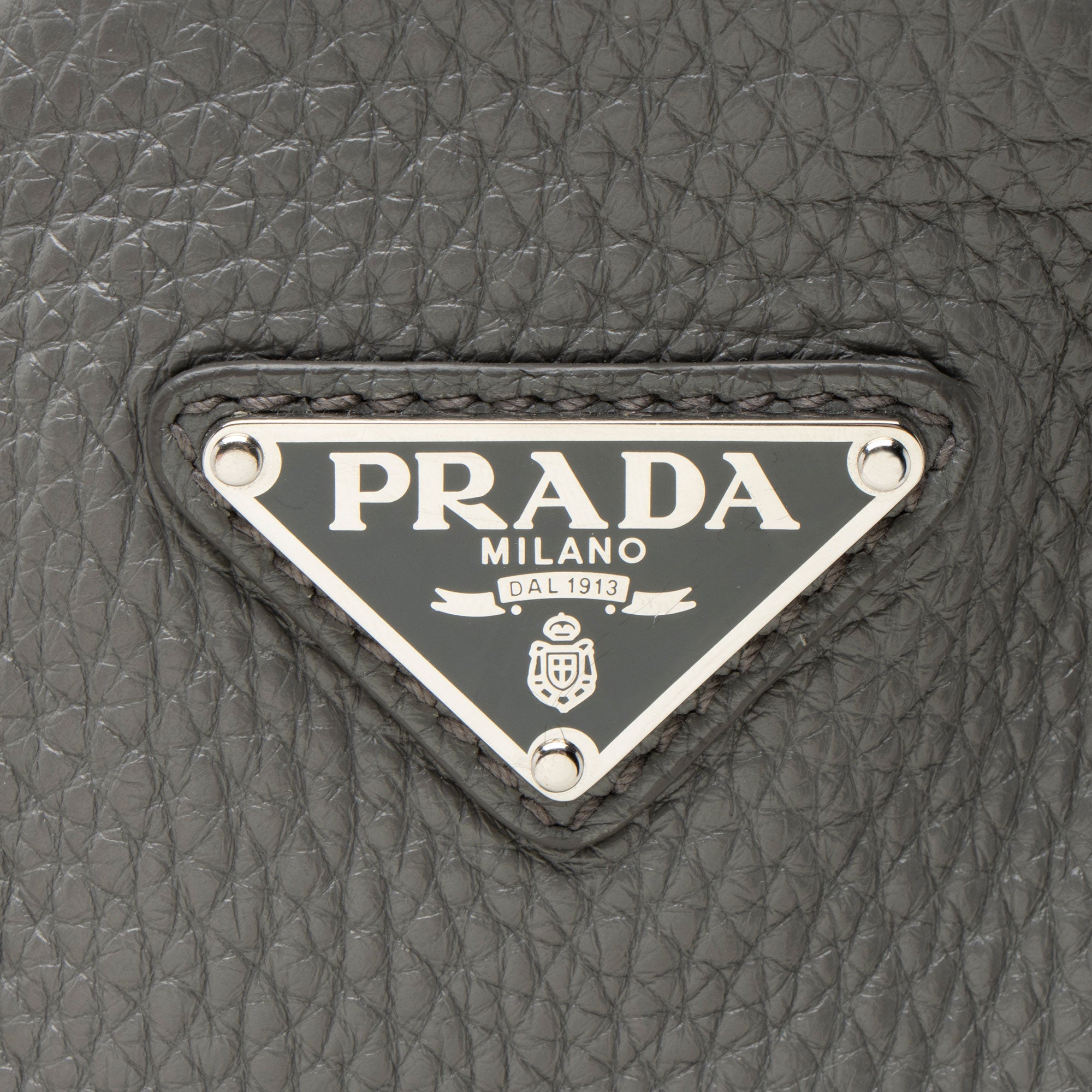 Prada Vitello Daino Triangle Logo Large Crossbody