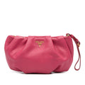 Prada Vitello Daino Wristlet Clutch