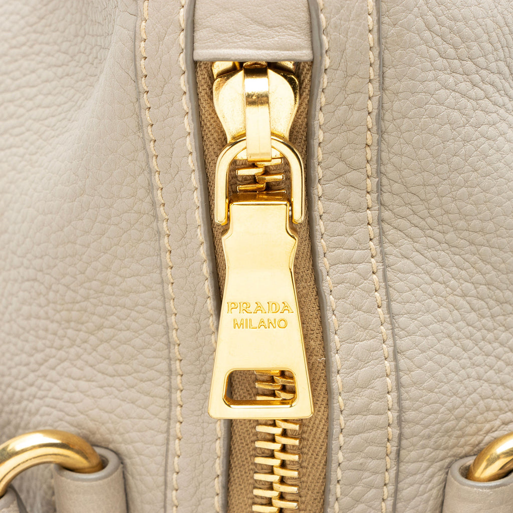 Prada Vitello Daino Zip Satchel