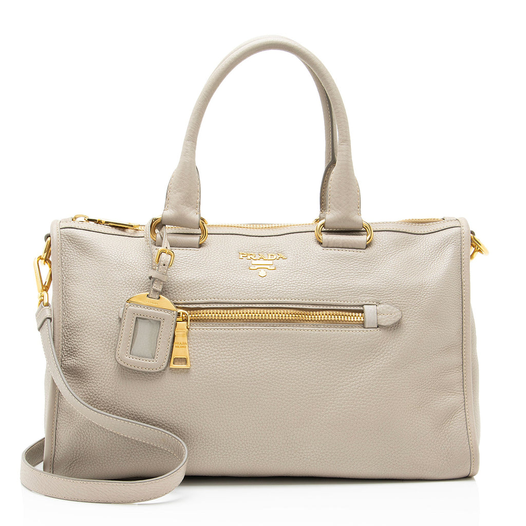 Prada Vitello Daino Zip Satchel