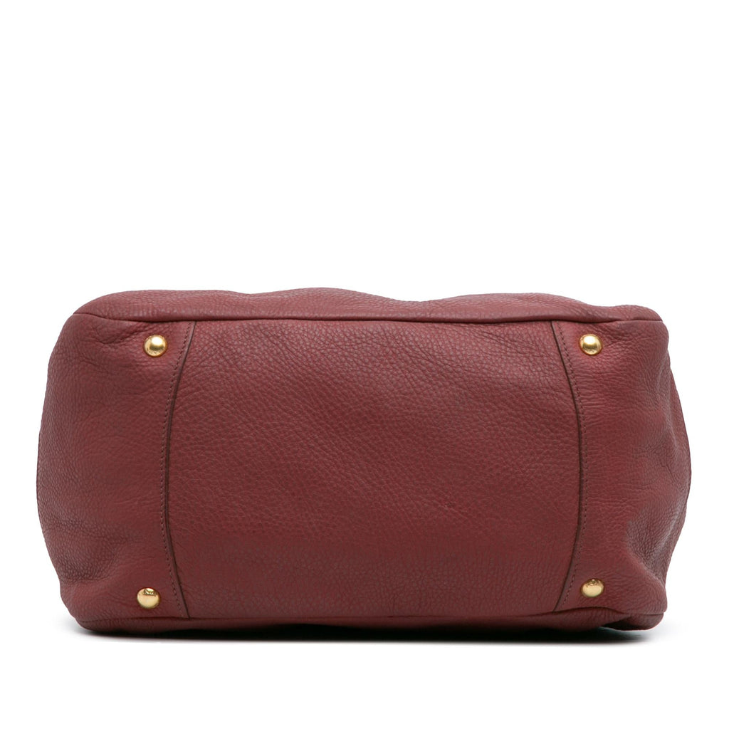 Prada Vitello Daino Zip Top Satchel