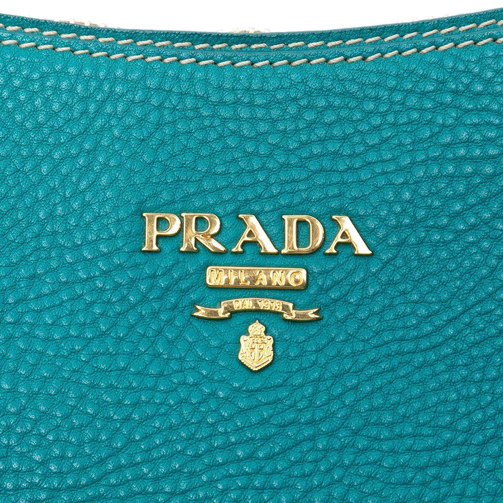 Prada Vitello Daino Zip Top Satchel