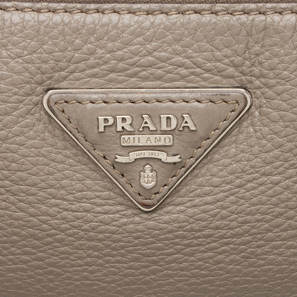 Prada Vitello Danio Flat Zip Crossbody