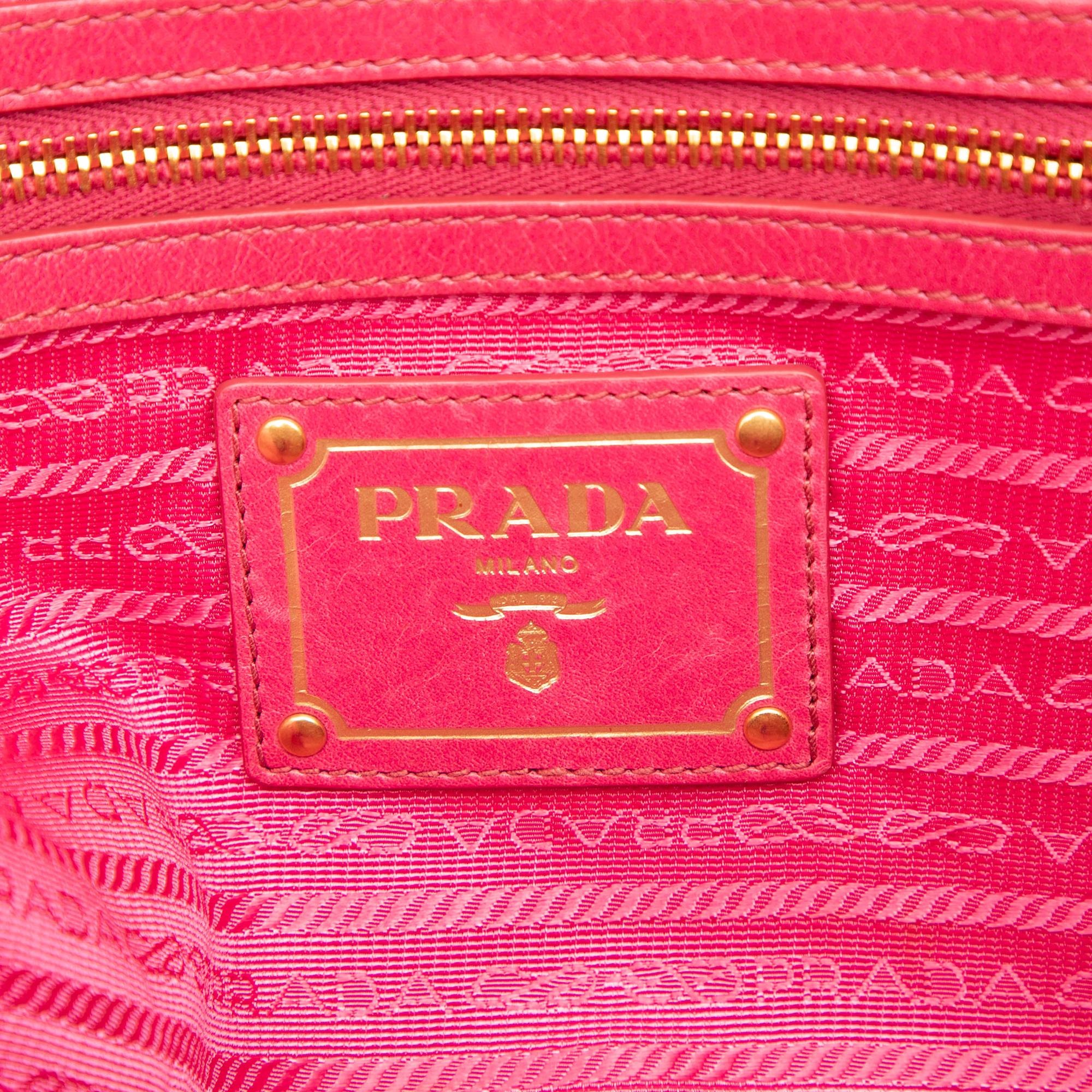 Prada Vitello Shine Bauletto Satchel