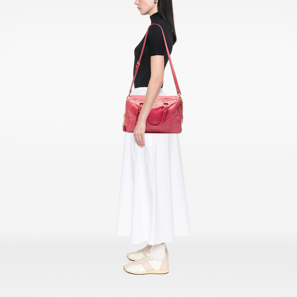 Prada Vitello Shine Bauletto Satchel