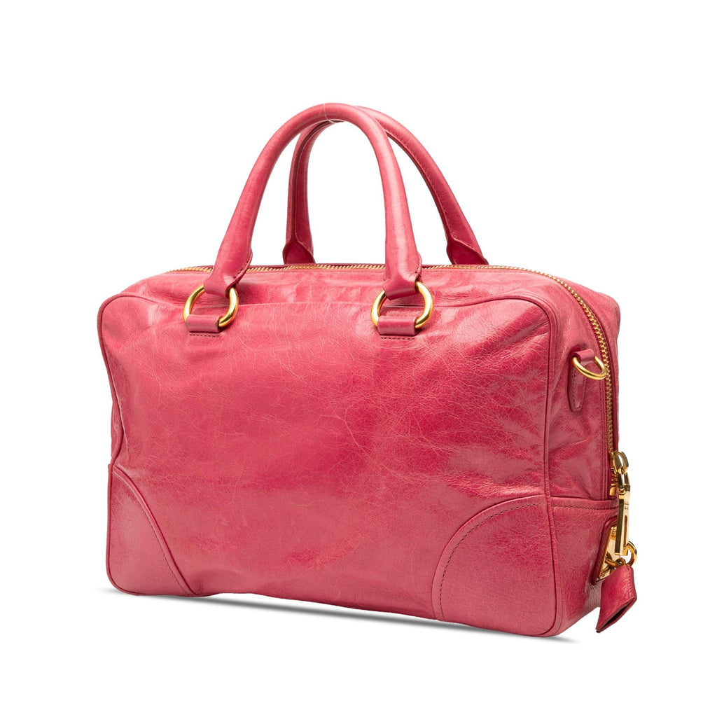 Prada Vitello Shine Bauletto Satchel