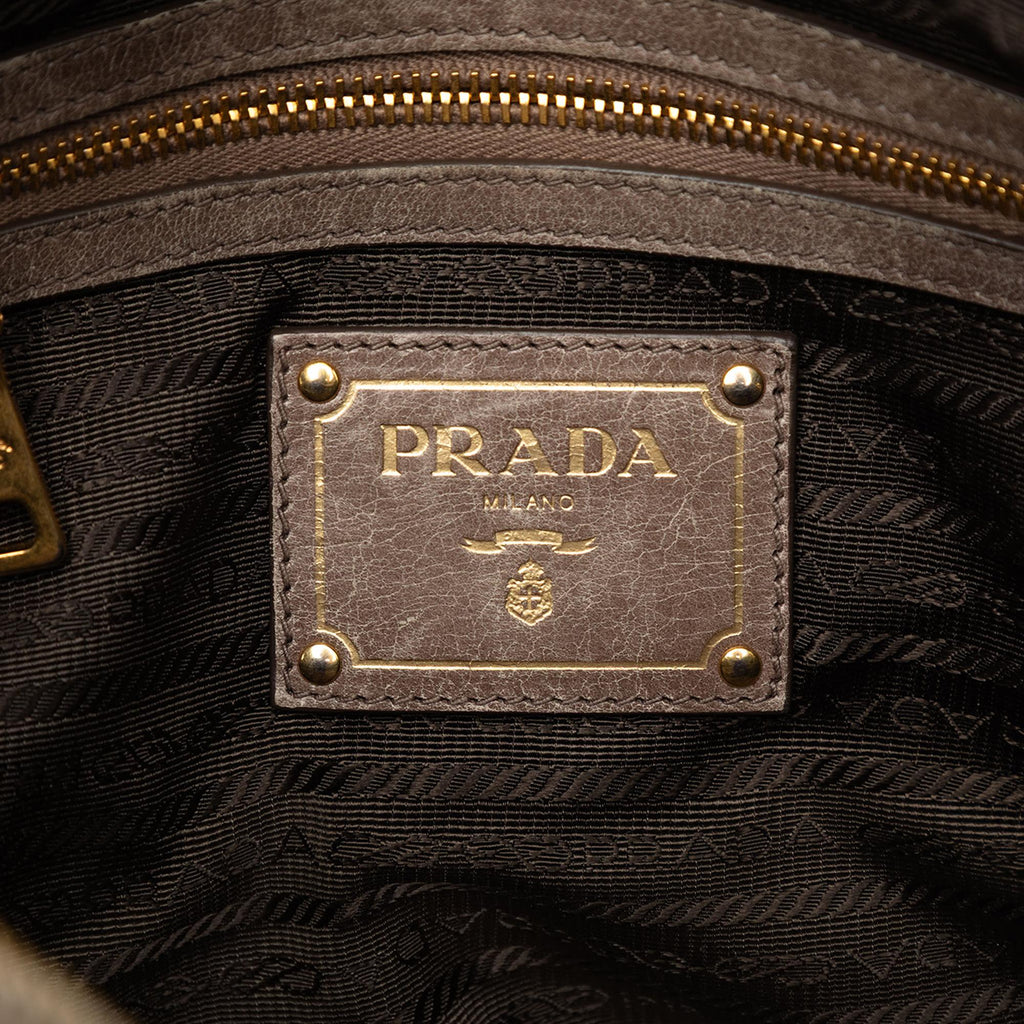Prada Vitello Shine Bauletto Satchel