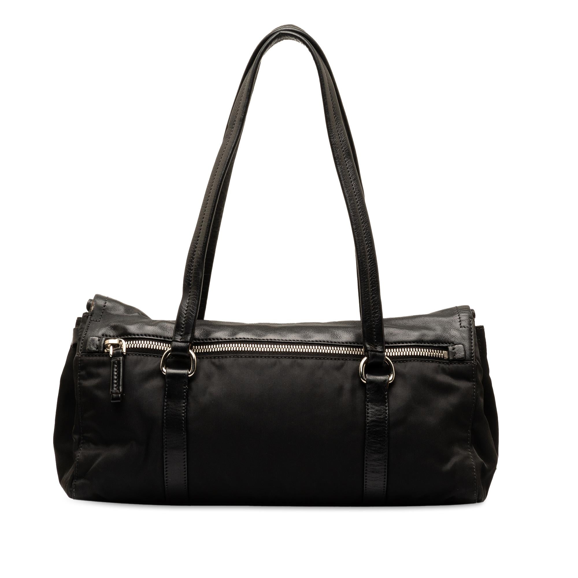 Prada Vitello and Tessuto Easy Shoulder Bag (SHG-7427DV)