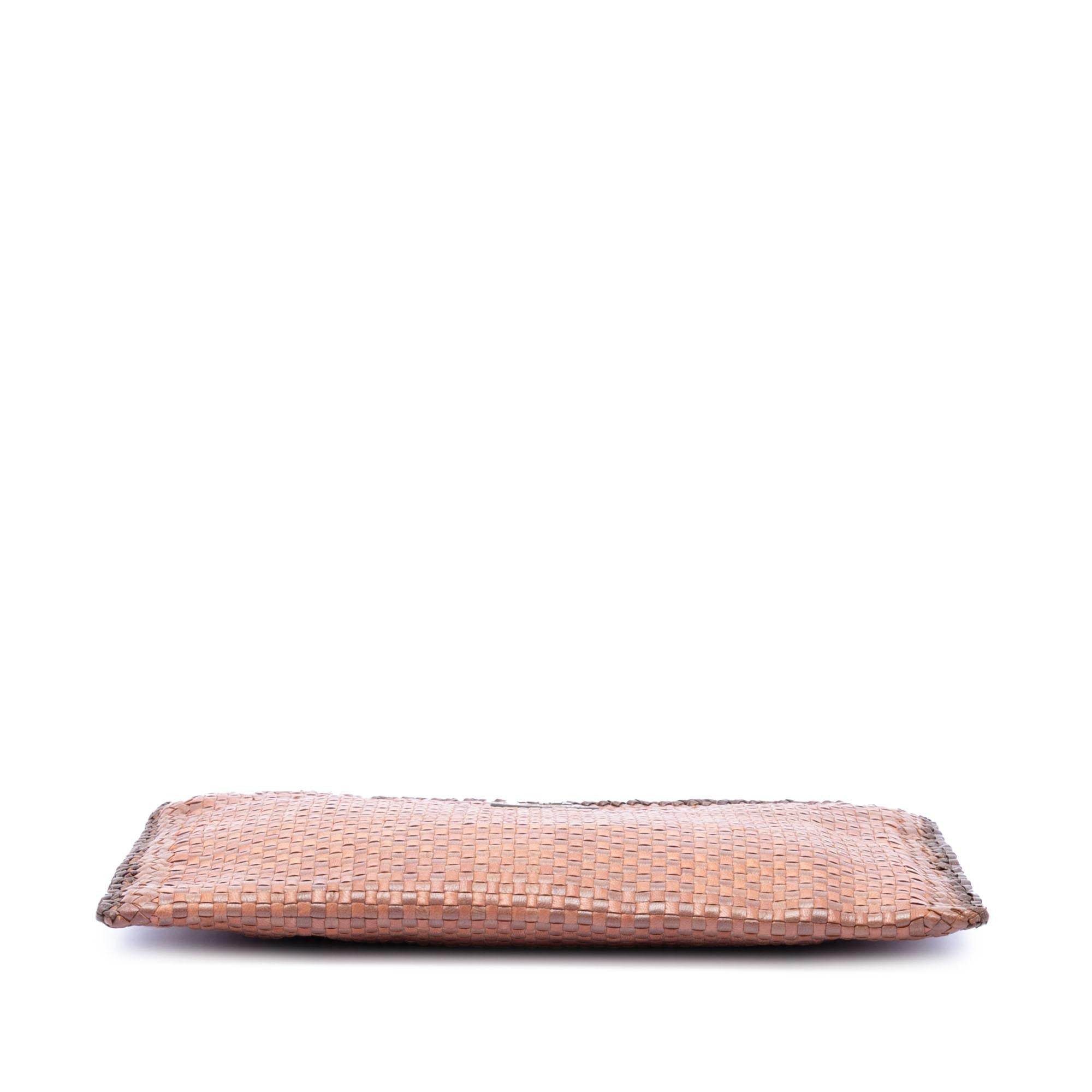 Prada Woven Goatskin Madras Clutch