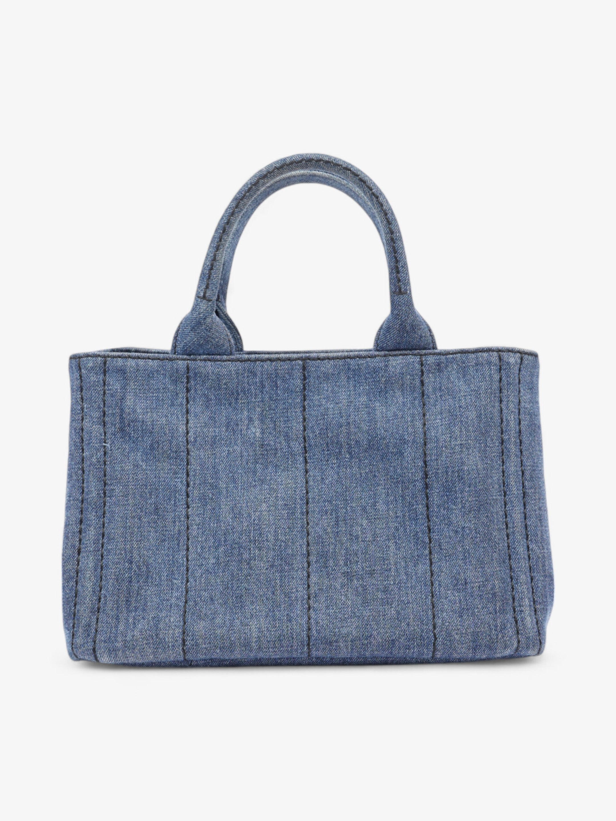 Prada Canapa Tote Denim / Black Denim