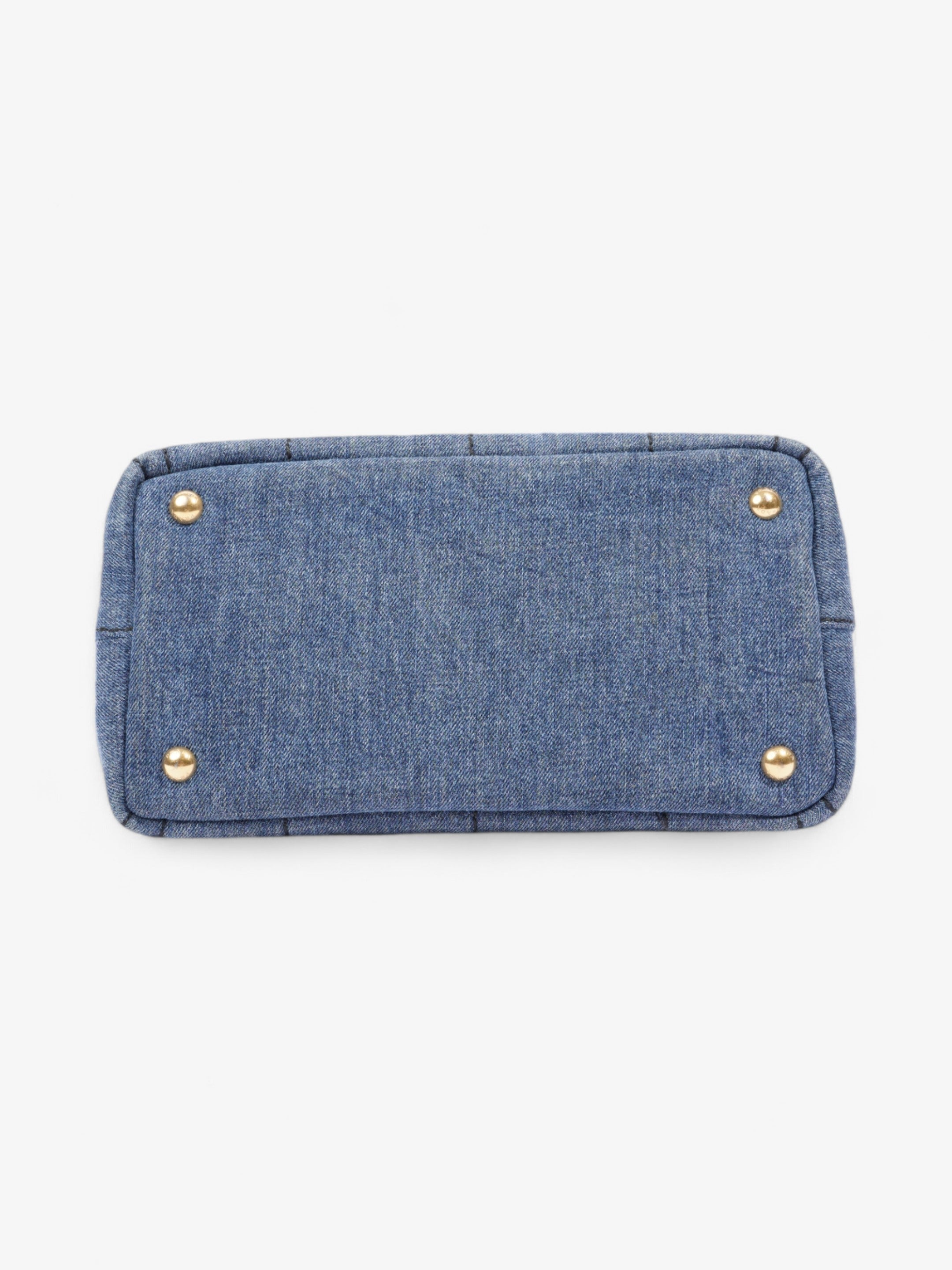 Prada Canapa Tote Denim / Black Denim
