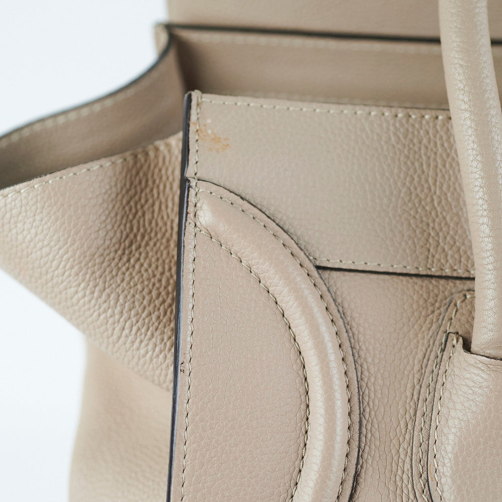 Celine Micro Luggage Tote Beige