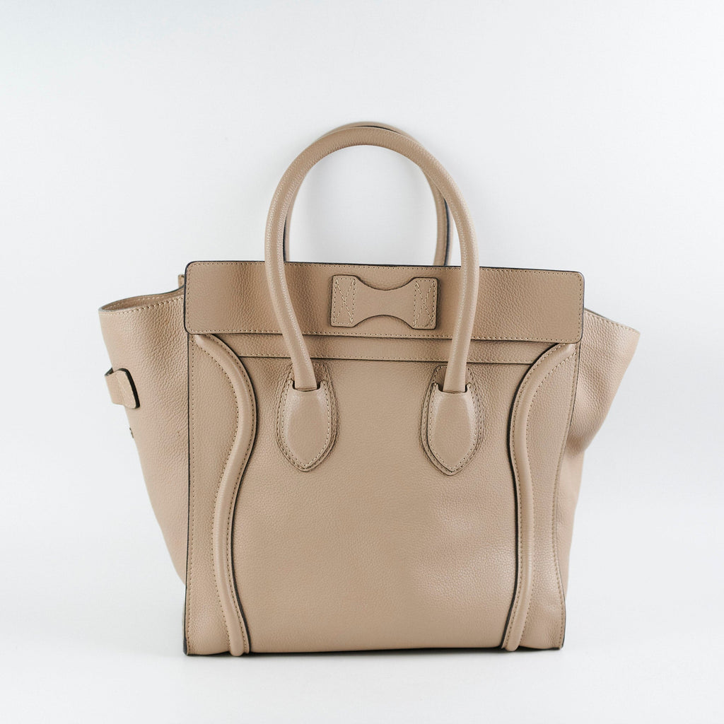 Celine Micro Luggage Tote Beige