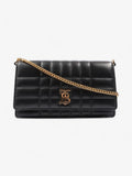 Burberry Lola Clutch Black Lambskin Leather