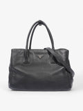 Prada Vitello Daino Tote Black Saffiano Leather