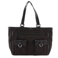 Gucci Abbey Line Nylon Canvas Tote Bag