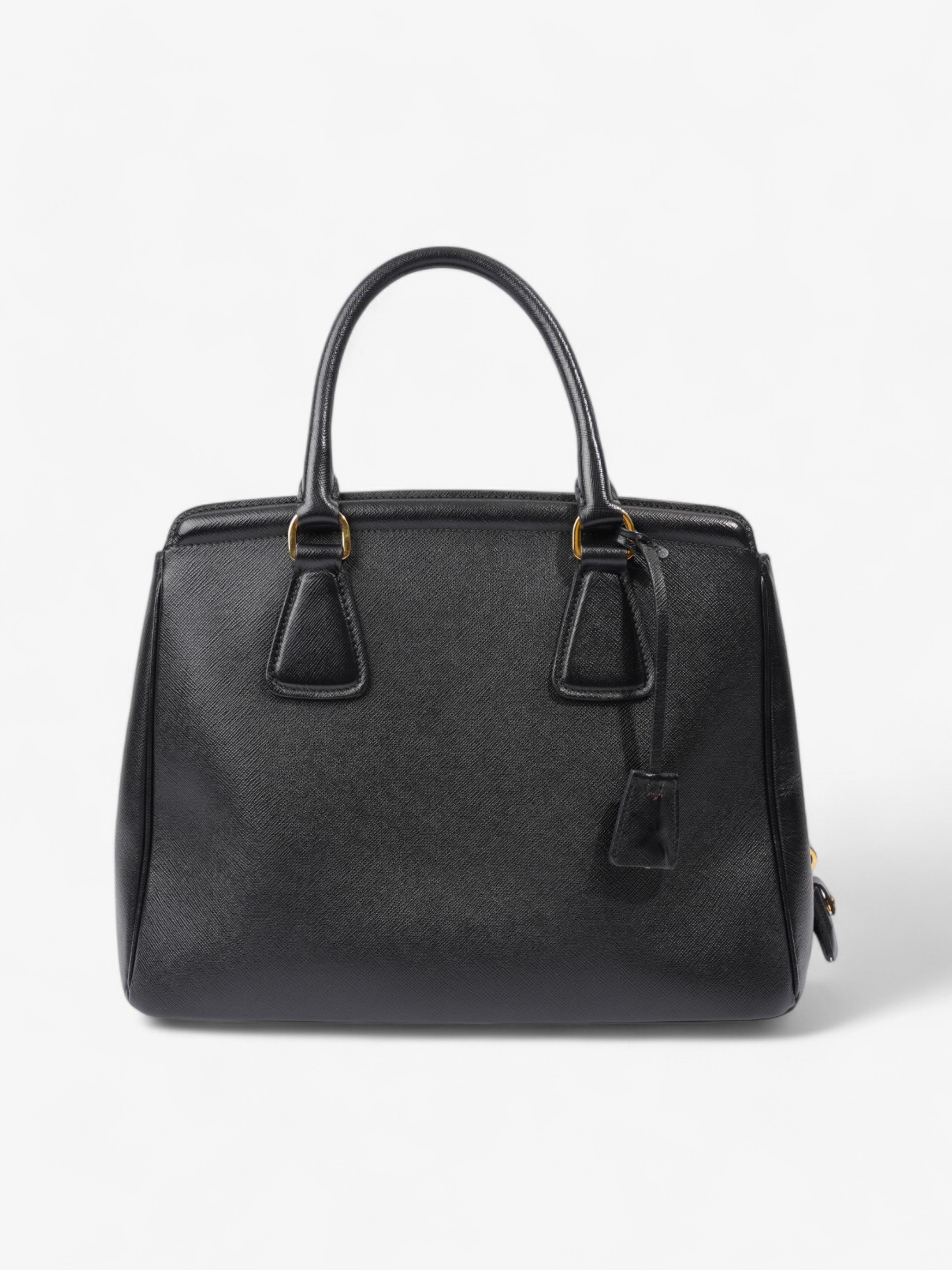 Prada Parabole Shopping Tote Black Saffiano Leather