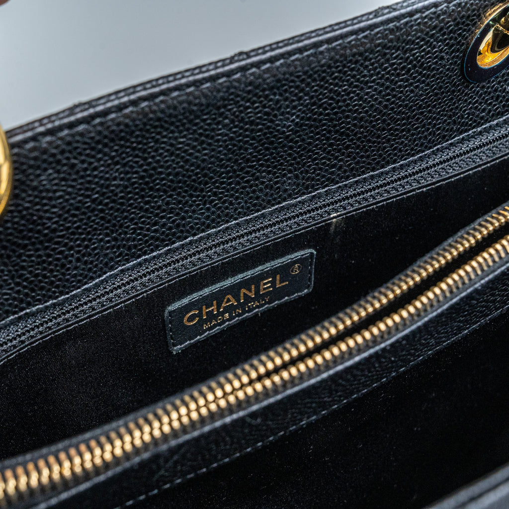 Chanel GST Caviar Black Tote Bag