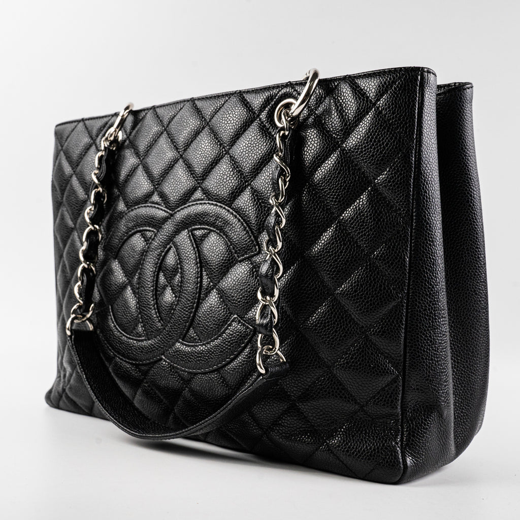 Chanel Caviar Granded Shopping Tote Black