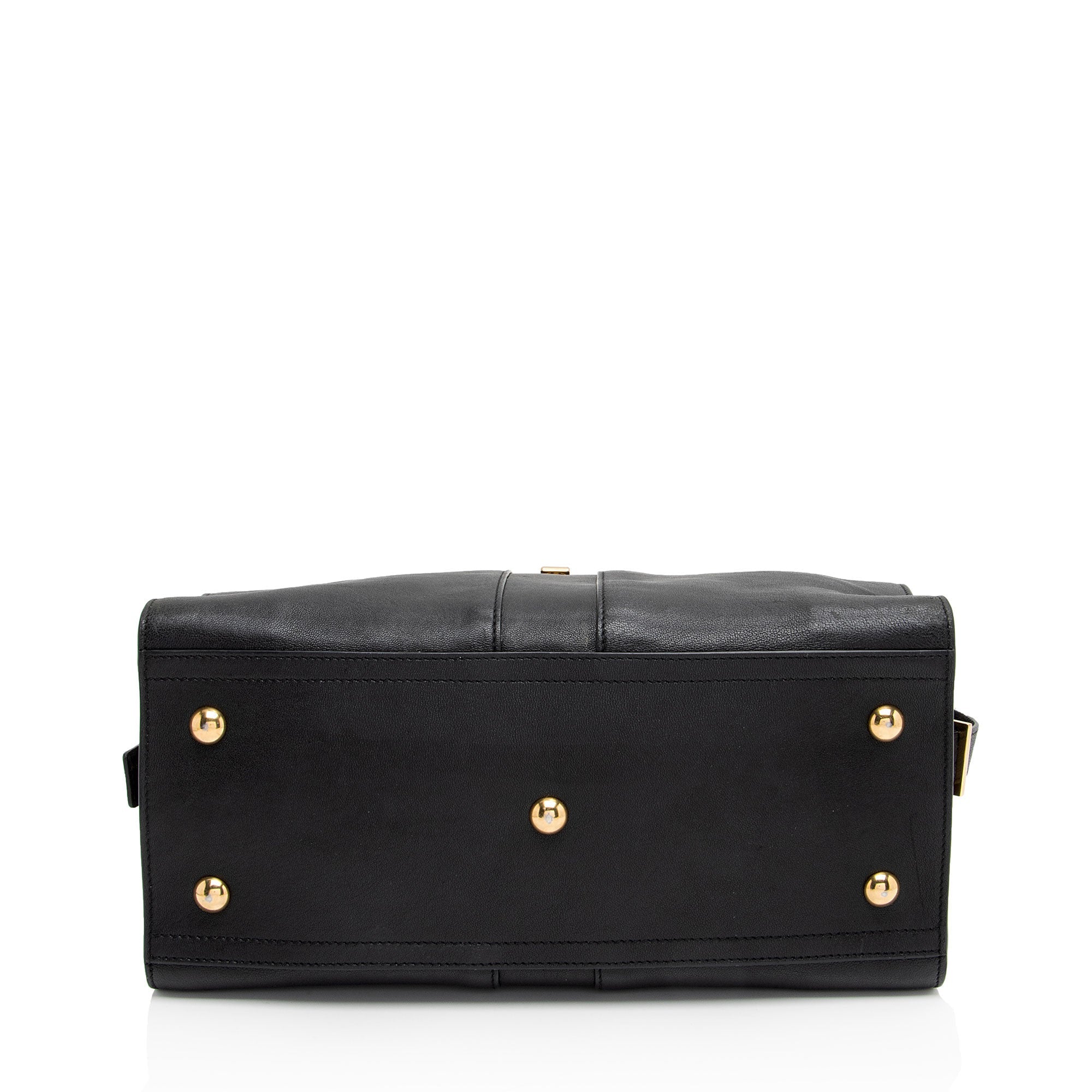 Saint Laurent Calfskin Cabas Chyc Small Tote (SHF-ntqfXK)