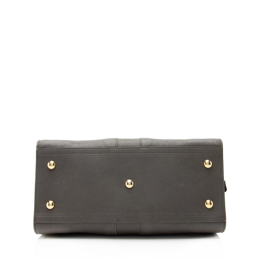 Saint Laurent Calfskin Classic Cabas Y Small Tote (SHF-23162)