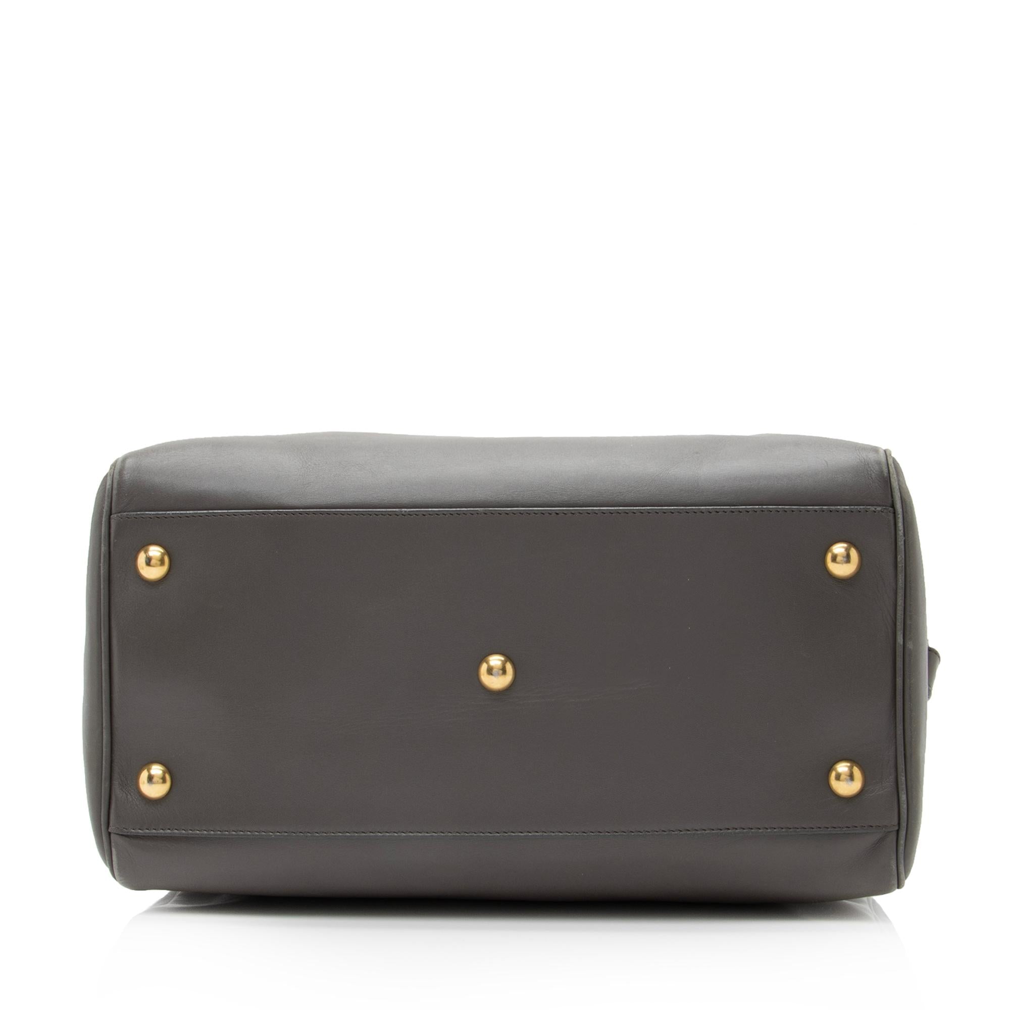 Saint Laurent Calfskin Duffle 6 Satchel (SHF-23052)
