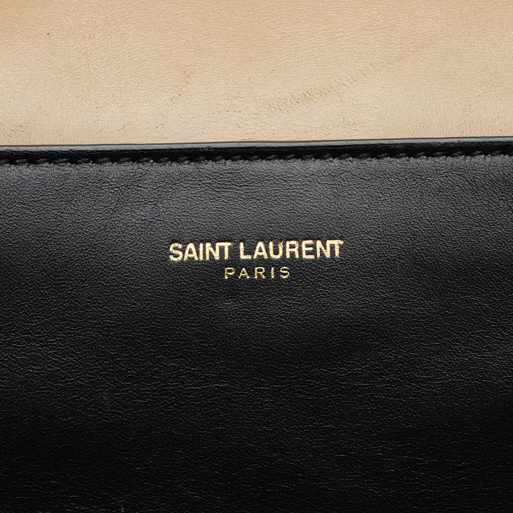 Saint Laurent Calfskin Duffle 6 Satchel (SHF-ZZBrpg)