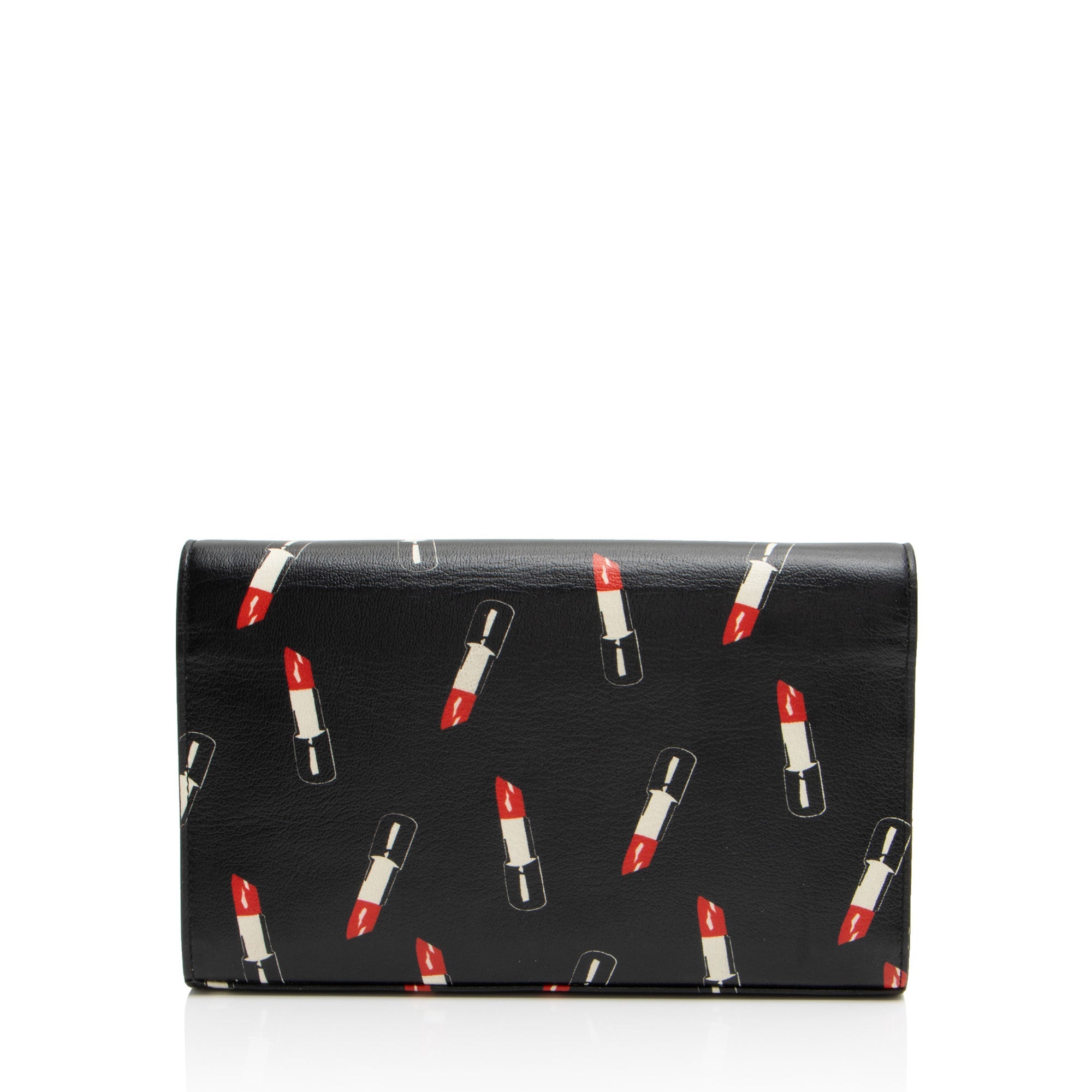 Saint Laurent Calfskin Lipstick Monogram Wallet on Chain