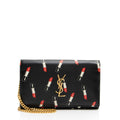 Saint Laurent Calfskin Lipstick Monogram Wallet on Chain