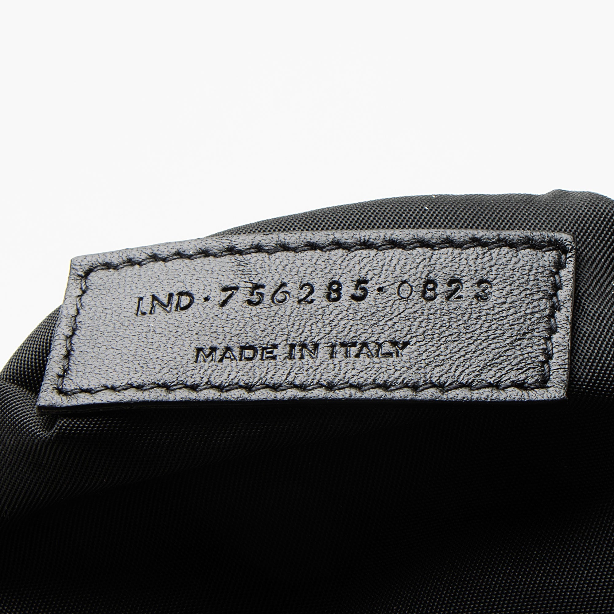 Saint Laurent Calfskin Logo Drawstring Backpack