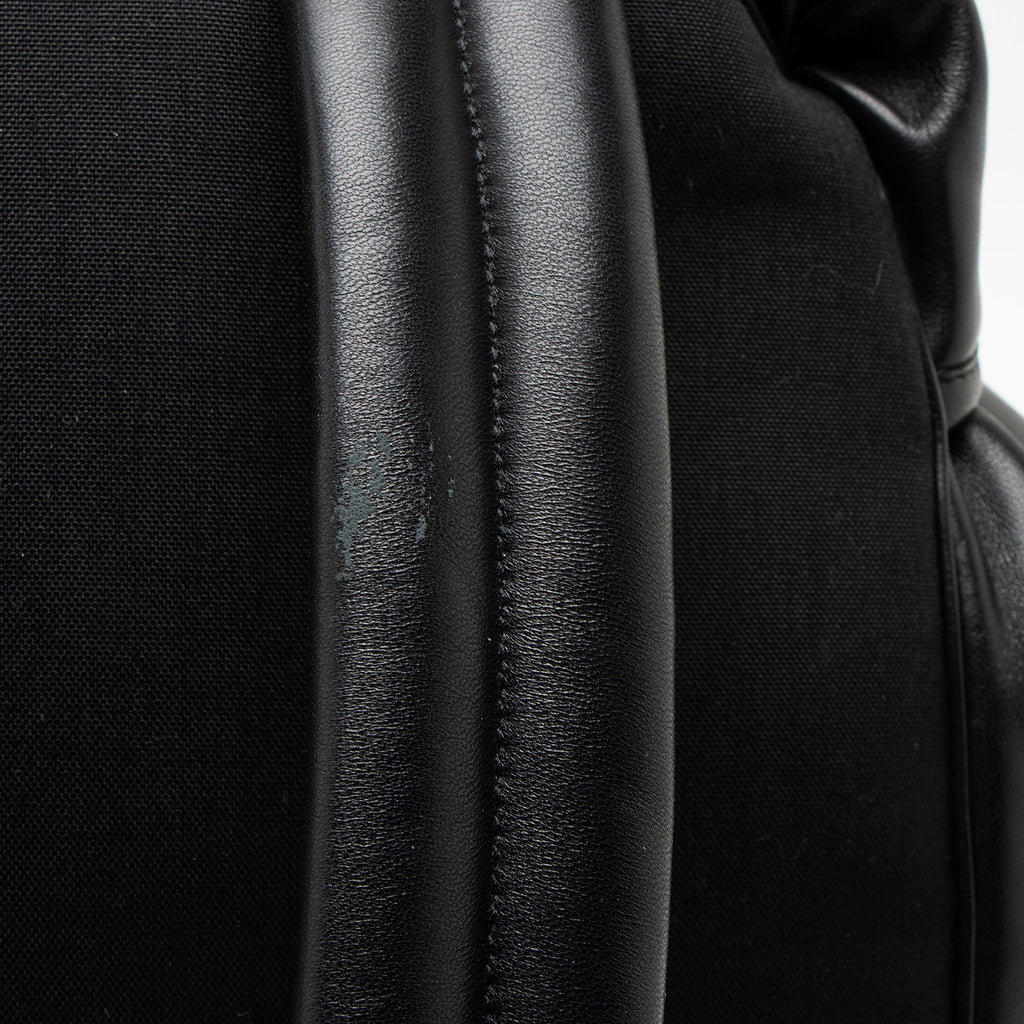 Saint Laurent Calfskin Logo Drawstring Backpack