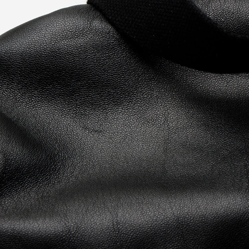 Saint Laurent Calfskin Logo Drawstring Backpack